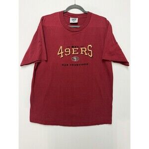 Vintage San Francisco 49ers T-Shirt Mens Large Red Lee Sport NFL